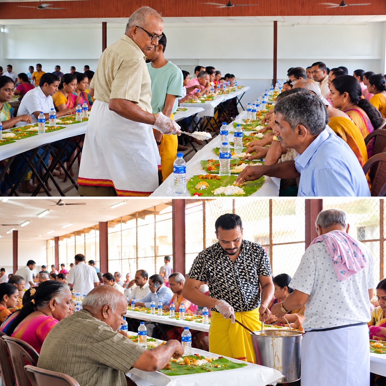 Traditional Brahmin style meal service in Bangalore